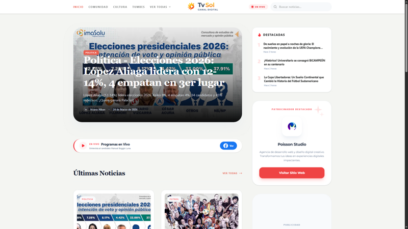 Vista principal TvSol