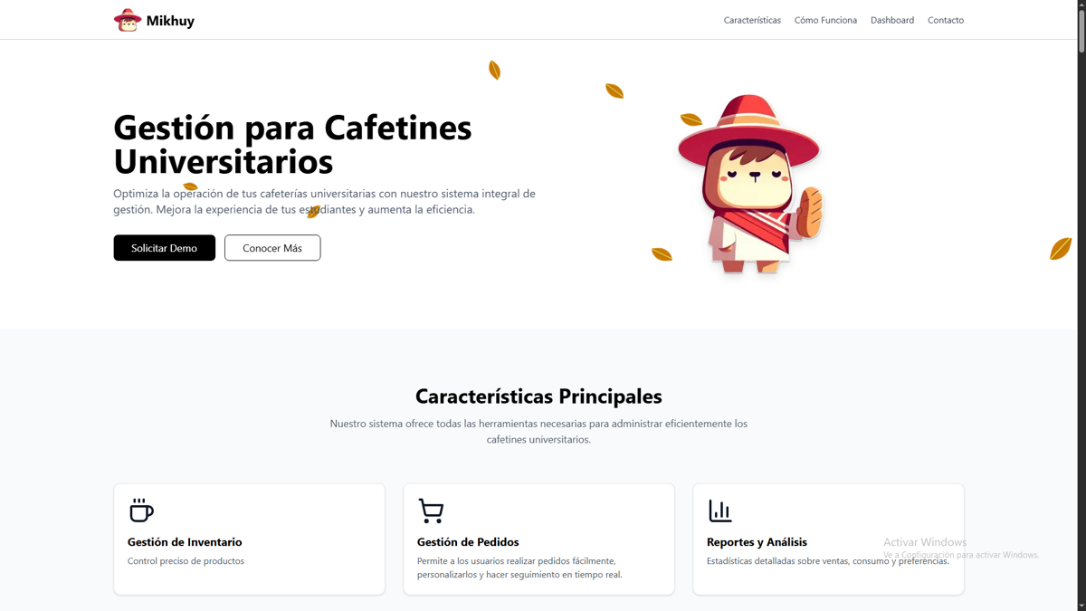 Mikhuy Landing Page